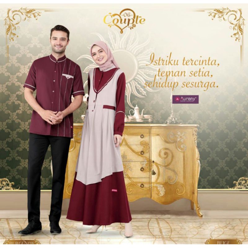 Gamis Aurany Couple 06 Sarimbit lebaran 2021 GSA 42