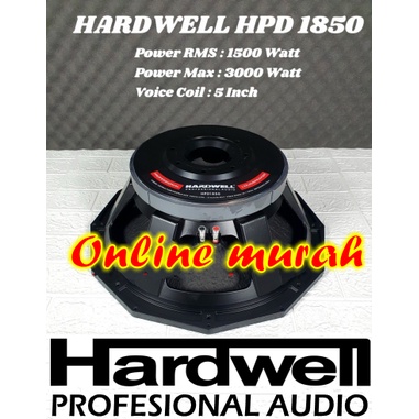 speaker component hardwell hpd 1850 mk ll 18inch ORIGINAL hpd1850mkll