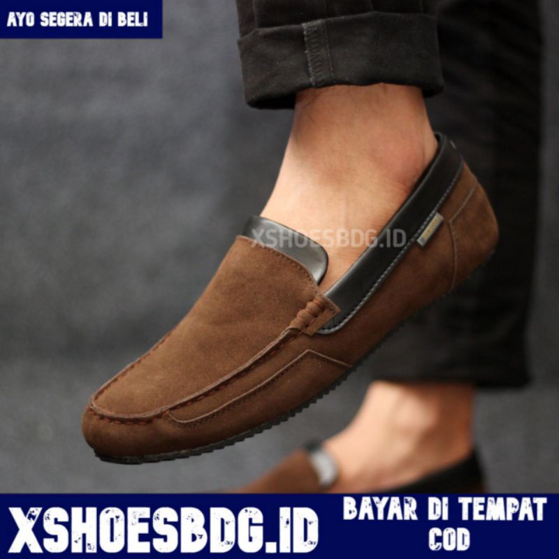 Killian Sepatu Slip on Pria Casual Formal Suede Santai Kerja Kantor Kondangan