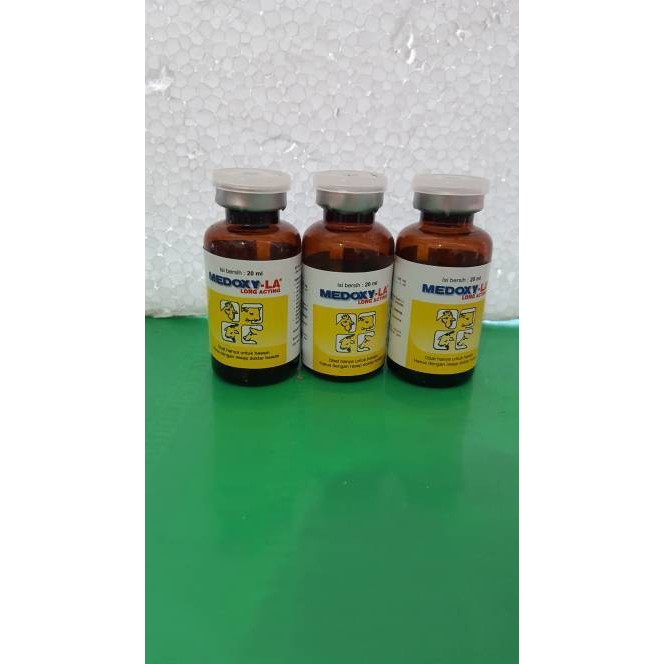 medoxy LA 20 ml obat jeksi ayam antibiotik sakit