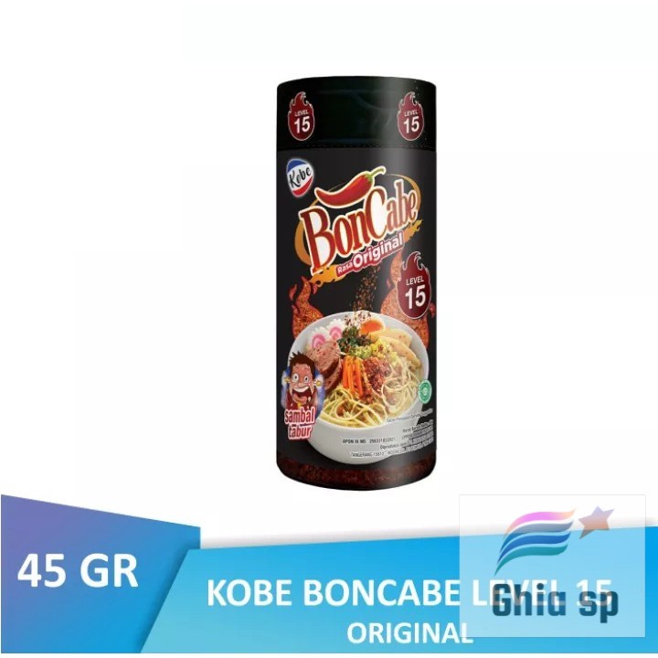 

Kobe Bon Cabe Original Sambal Tabur Level 15 botol 45 gr