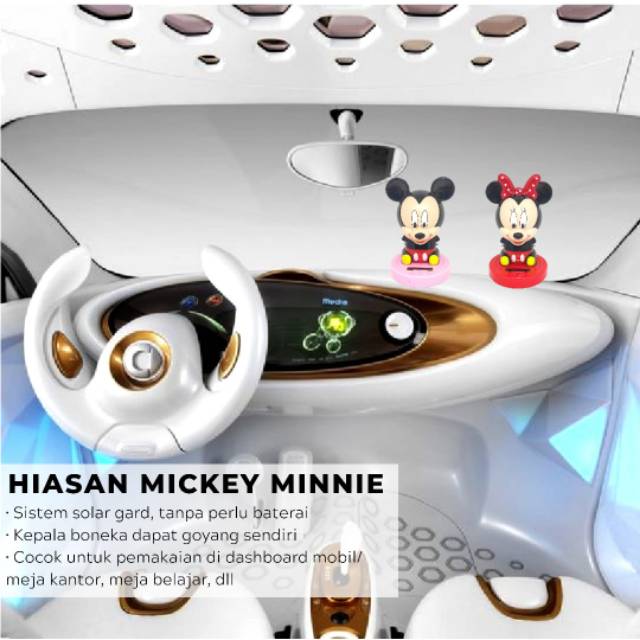 Hiasan Dashboard Mobil Pajangan Mickey Mouse