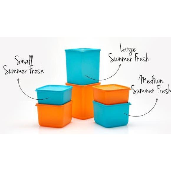 Tupperware Summer Fun Summerfun Oren Orange-Tosca Free Innerbox Alat Makan Minum Original