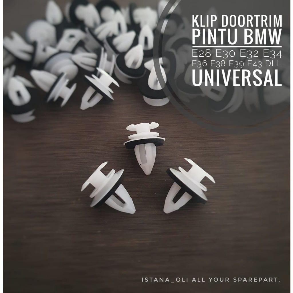 Kancing Klip Harbot Doortrim Pintu Mobil BMW Seri 3 5 7 E30, E34, E36, E38, E39, E43, E46, X5, M3, M
