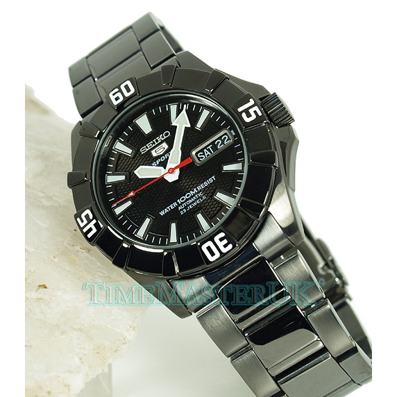 Seiko 5 Sports SNZF63K1 Automatic Black IP - Jam Tangan Pria SNZF63