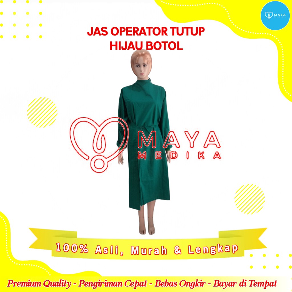 Jas Operator Tutup Hijau Botol