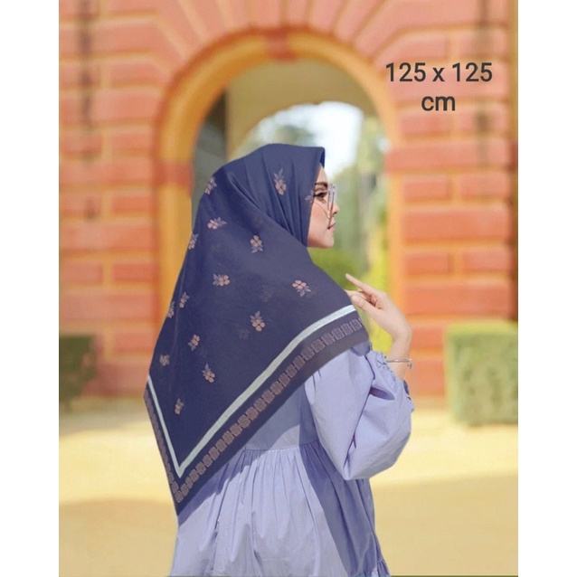 Diskon!! Hijab Voal Syar'i Ukuran 125 x 125 Jilbab Syar'i Motif Kerudung Khimar