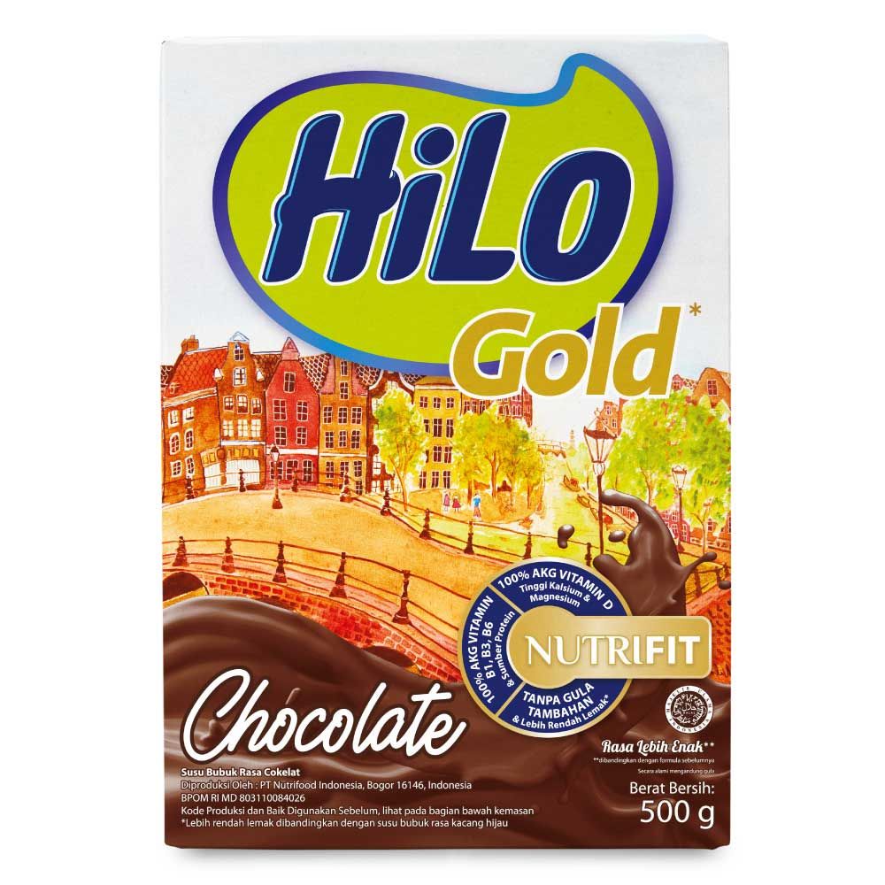 

SUSU BUBUK HiLo GOLD CHOCOLATE VANILLA ORIGINAL (PLAIN) 500 GRAM