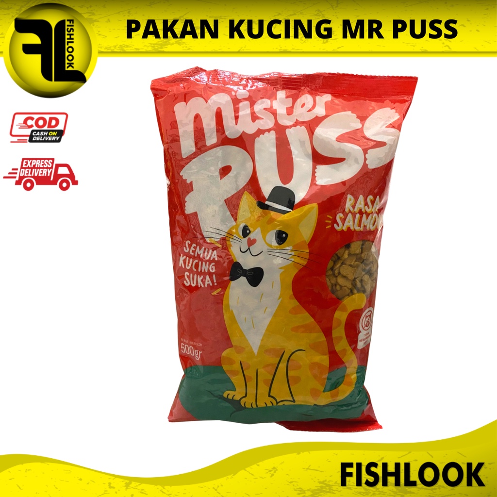 Makanan Kucing MR PUSS Mister Puss 500 gr Rasa Salmon