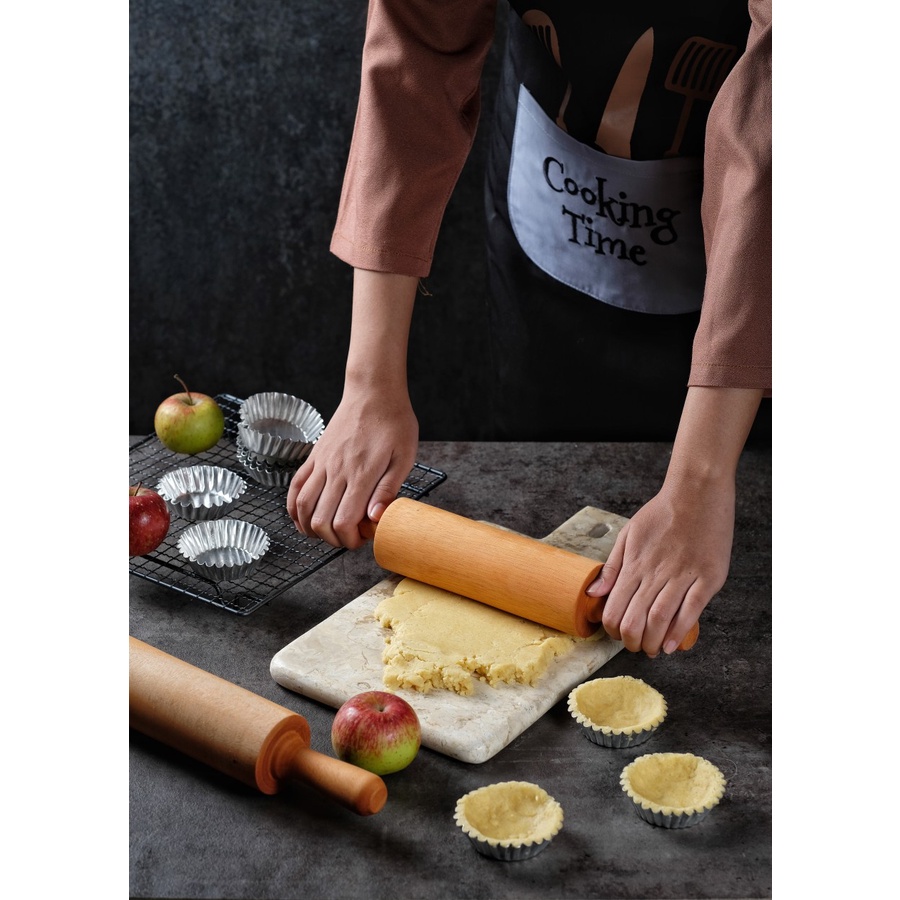 Ktmstore HOMLIV Rolling Pin Handle Amaru Penggiling Adonan Bahan Kayu Foodgrade