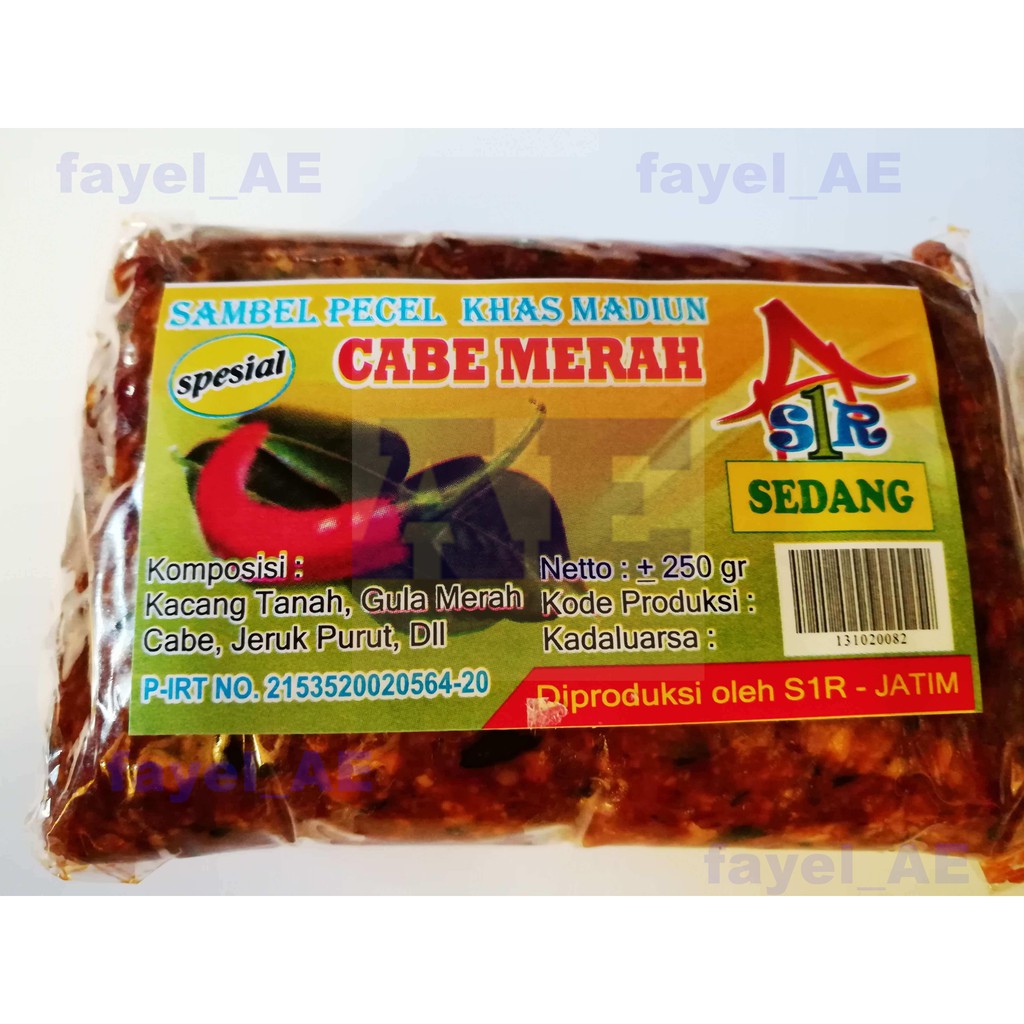 

Sambal Pecel Madiun Cap Cabe Merah Sambel Kacang Siap Makan Sedang