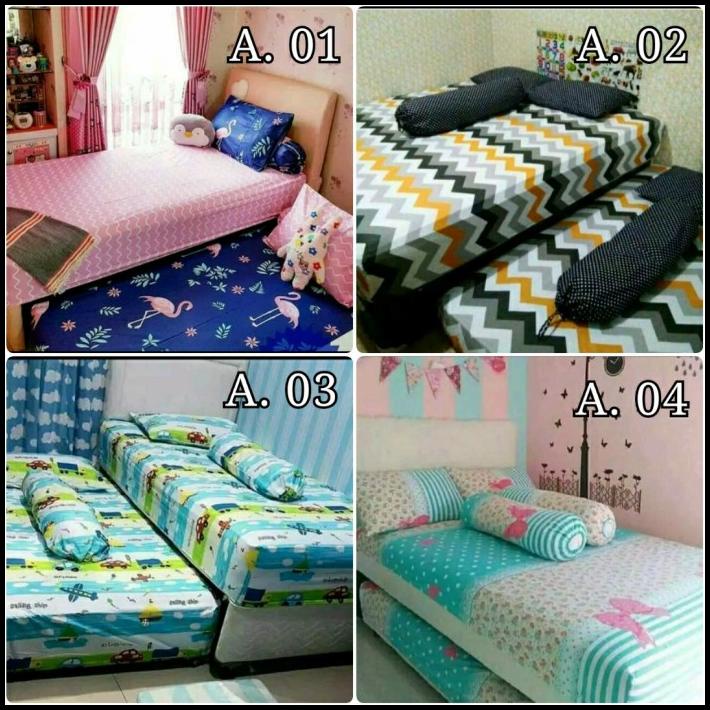 Sprei 2In1 | Sprei Sorong Katun Lokal Premium | Ukuran Custom