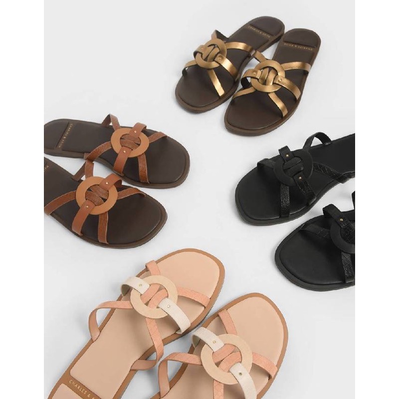 [7.7 Boombastis Sale⚡] - CLEARANCE SALE! SANDALS WANITA CKS429 CK FLAT SANDALS PREMIUM IMPORT