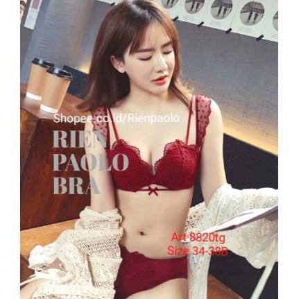Kekinian Bra Set Sexy Bh Wanita Bh Fancy Rien Paolo Premium Push Up Lucu Tanpa Kawat Brukat