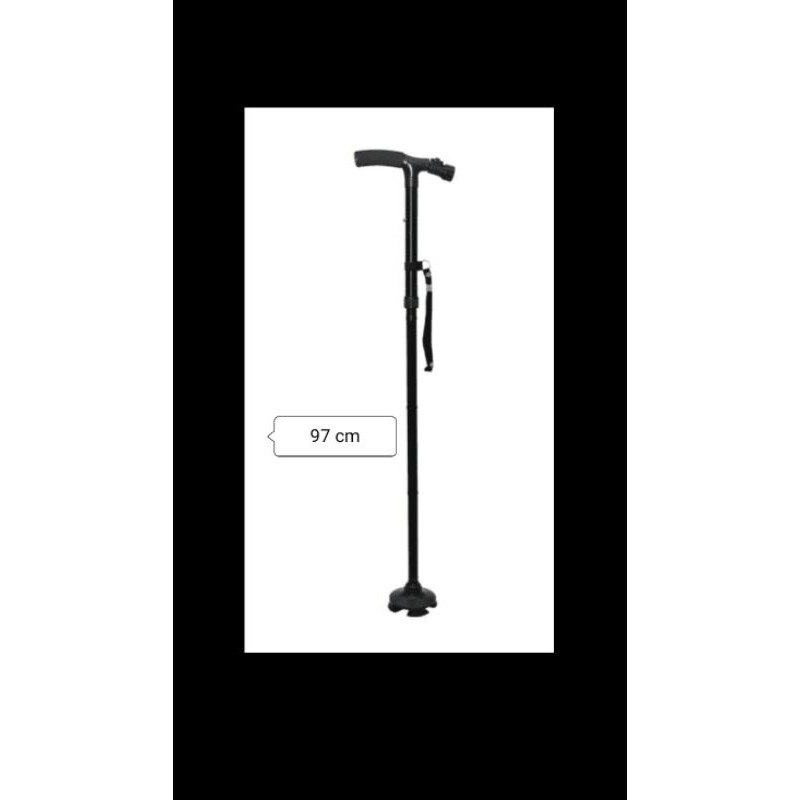 Tongkat jalan dengan lampu praktis awet untuk orang tua semua orang