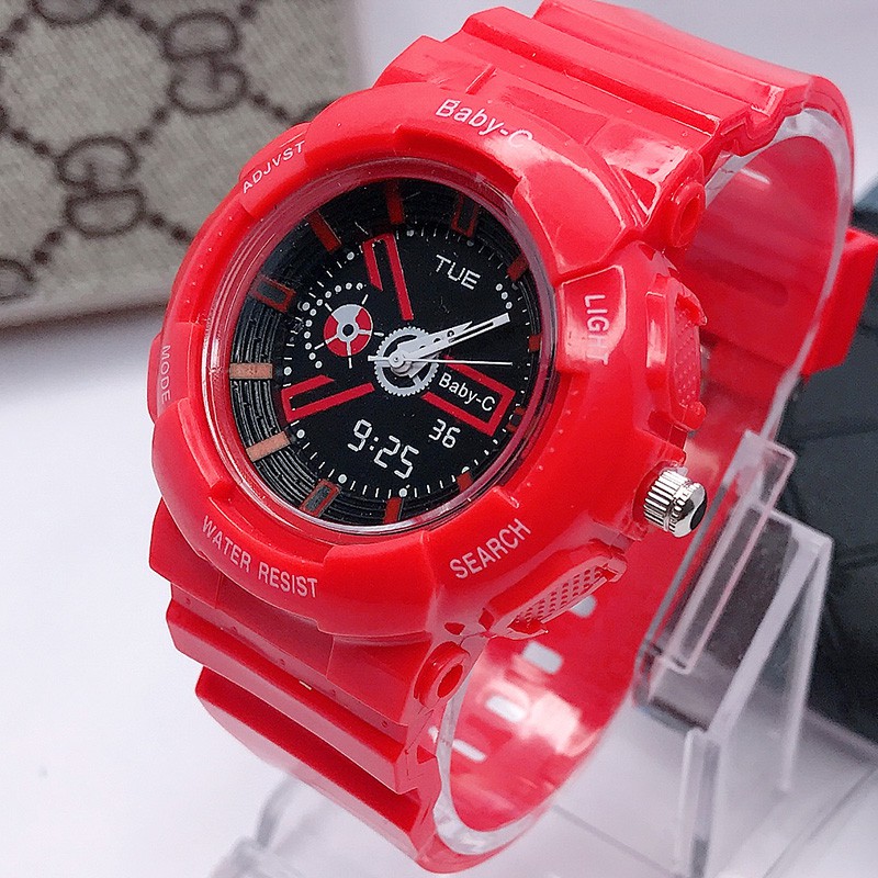 [✅COD] JAM TANGAN SPORT PRIA WANITA TALI RUBBER ANTI AIR ALL GENDER JAM WATER RESIST