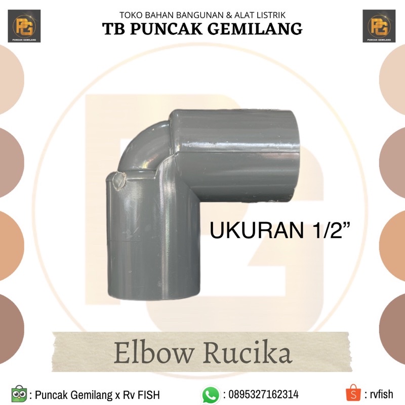Elbow Rucika 1/2 inch Knee Rucika 1/2”