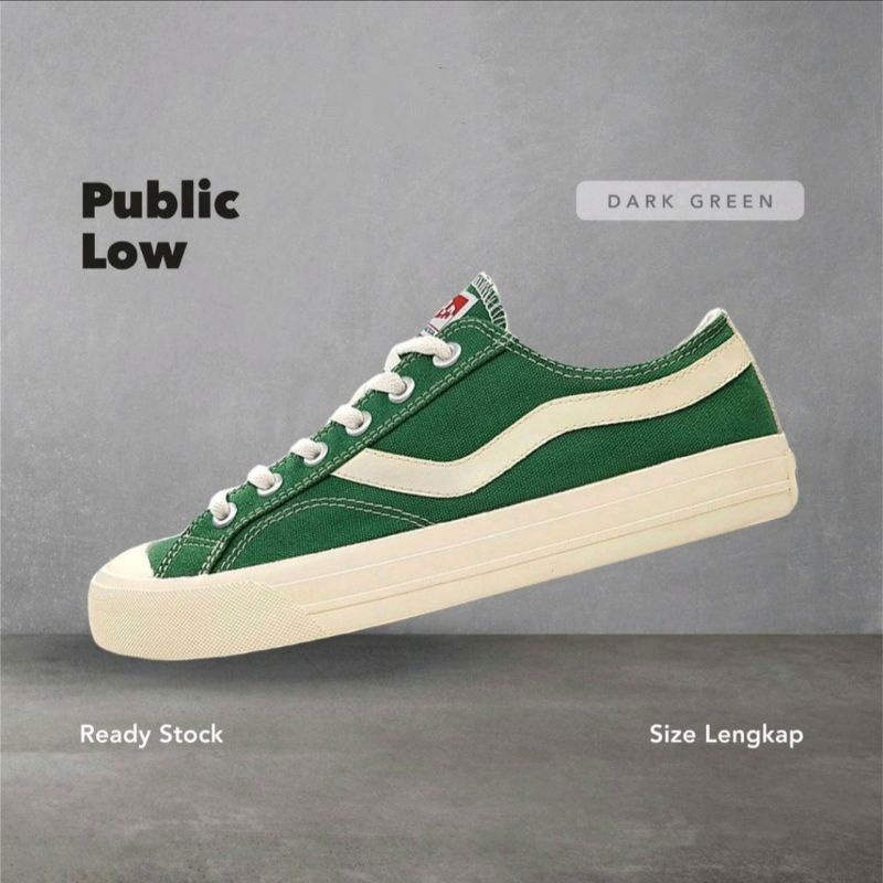 Ventela Public Low Dark Green BNIB - Sepatu Sneakers