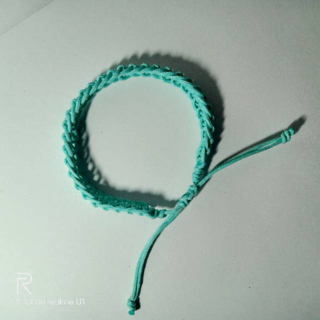 Gelang Tali Perusik Warna Biru Tosca