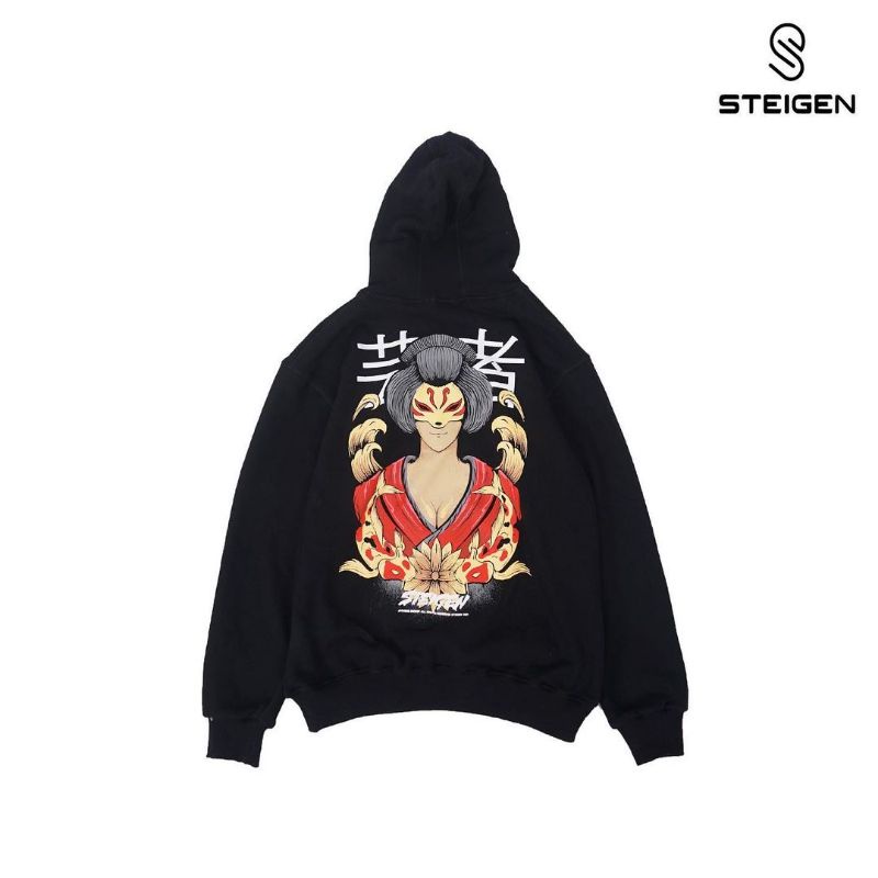 PULLOVER STEIGEN PREMIUM BLACK GEISHA | SWEATER HOODIE JAKET UNISEX | BISA COD | MURAH BERKUALITAS