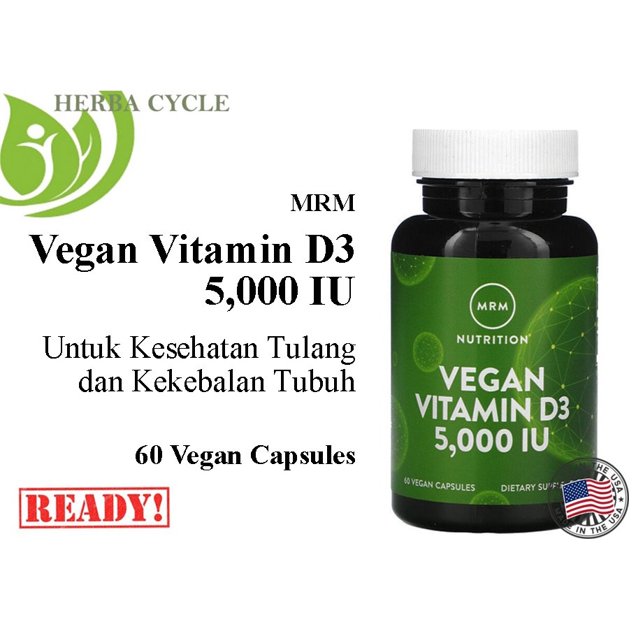 MRM Vegan Vitamin D3 5000 IU 60 Vegan Cap MRM Vit D3 5000 Ori USA