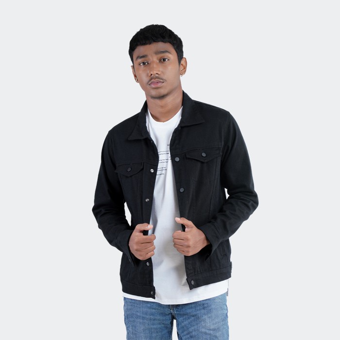 CELCIUS Jaket Trucker Denim L03000020C Hitam - XL