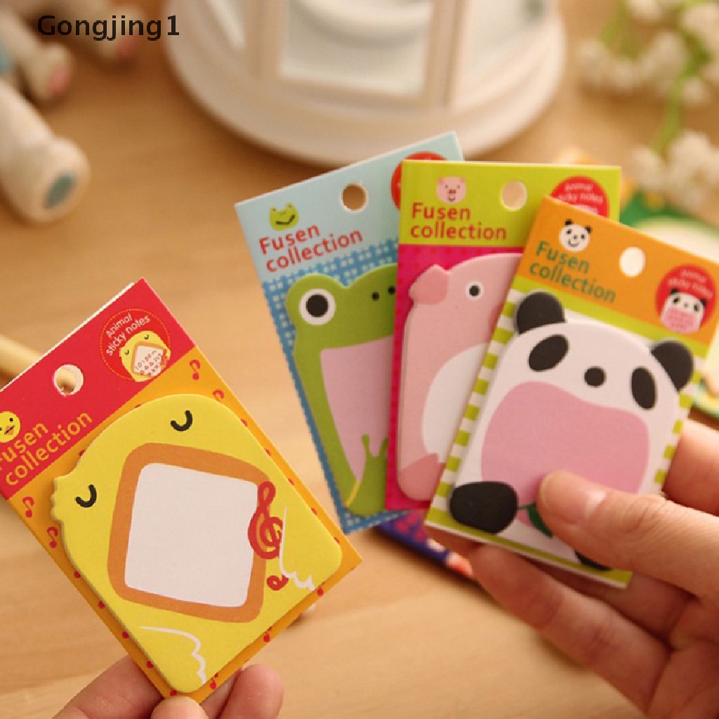 Gongjing1 Sticky Notesmemobookmark Desain Kartun Hewan Lucu Imut Multi Warna Untuk Anakpelajar