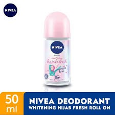 (NEW) NIVEA DEODORANT WHITENING HIJAB SOFT/ FRESH ROLL ON - 50ml