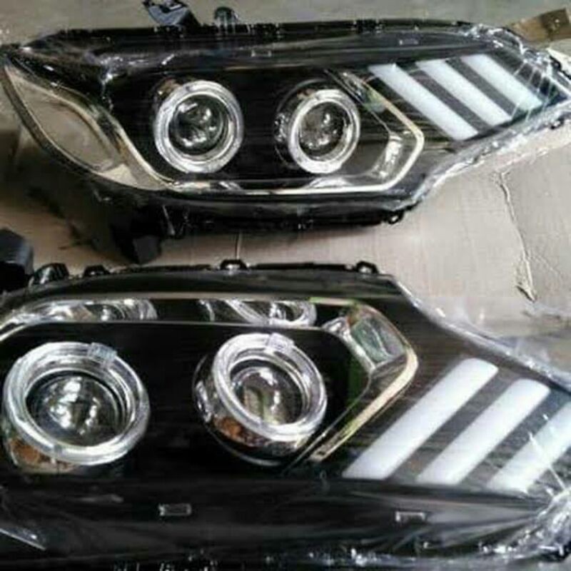 Headlamp Honda Jazz Gk5 2014 2015 - On Projector Sequential Mustang
