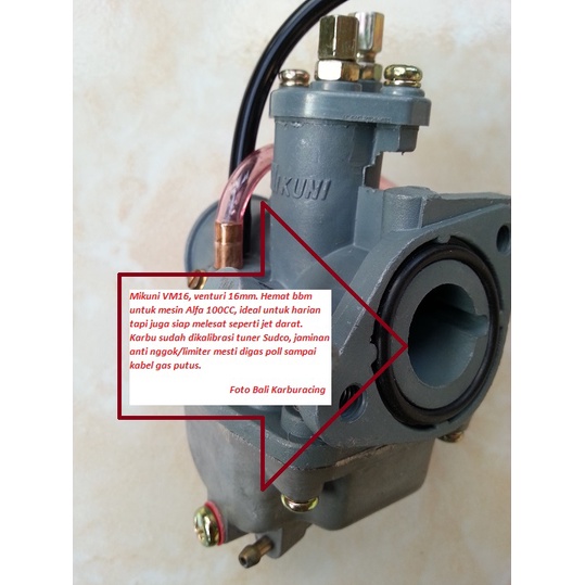 Karburator Yamaha Alfa Mikuni VM16 Setingan tuner Sudco Jaminan RPM No Limit atau uang kembali 100 p