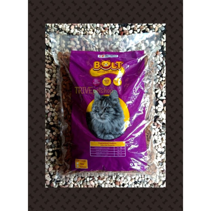 Pakan Kucing Bolt 1KG Ikan dan Donat