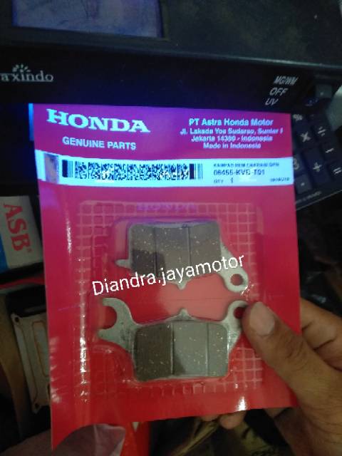 Paket kampas rem asli honda AHM matic depan + belakang for all matic beat.scoopy.vario.spacy