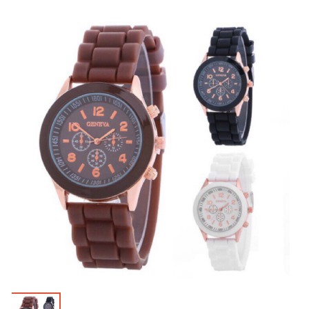 PA Jam Tangan GENEVA 259 Wanita Pria COUPLE Analog Fashion Casual Quartz Watch Rubber GN001 / C6/C7