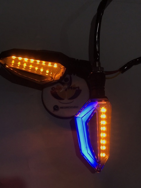 sen led 2warna variasi byson vixion mx king aerox cb cbr mega pro vario new tiger rx king dll