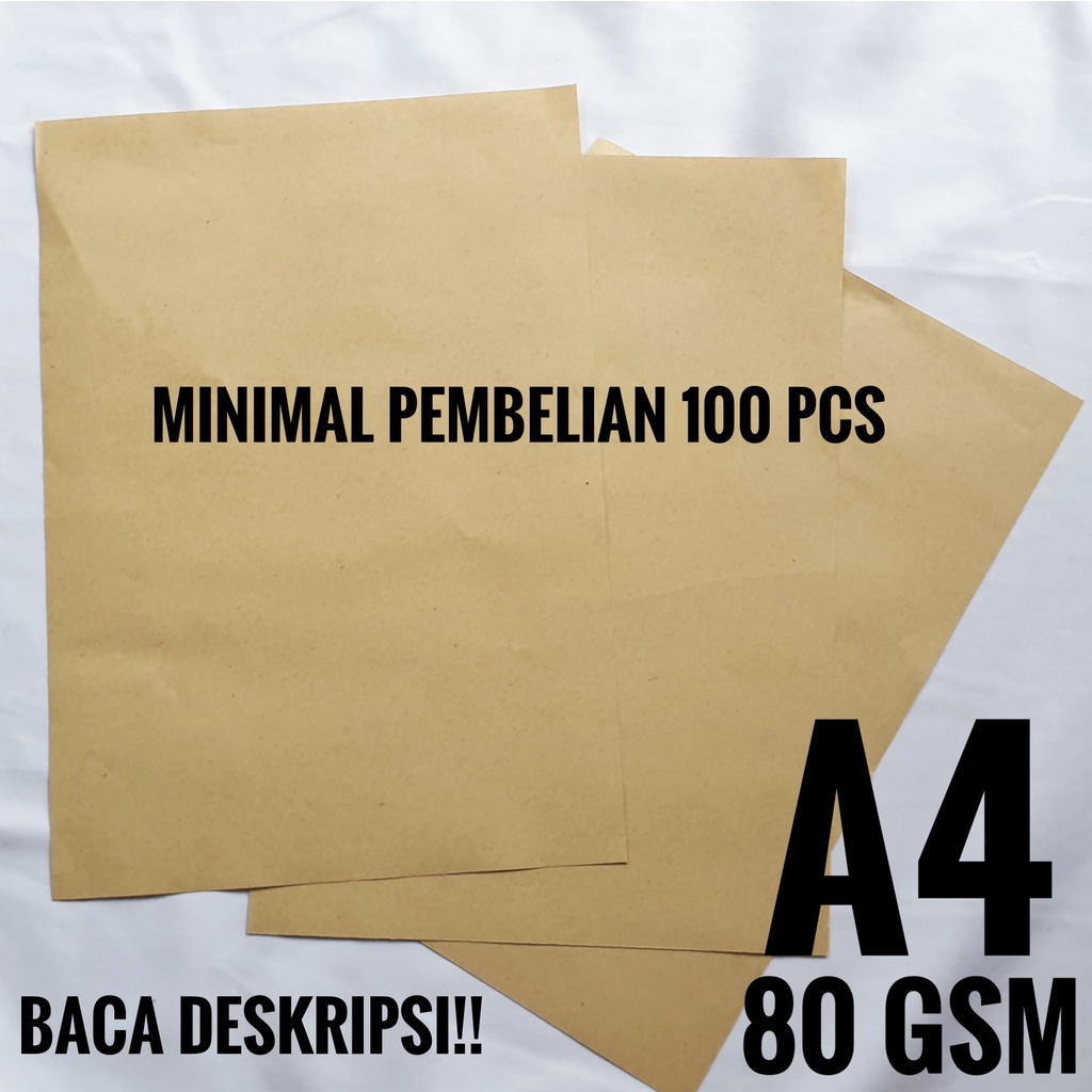 

Kertas 80 gsm Ketas Kraft Samson A4 21 X 29,7