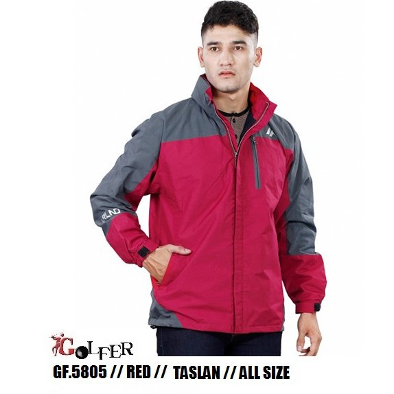 Baju Jaket Pria GF 5805 Distro Golfer Bandung Murah / Hoodie Jacket Outdoor naik gunung cowok keren