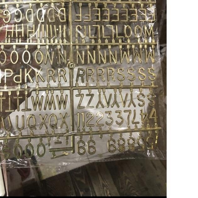 

☄ huruf tambahan letter board emas gloss ♟