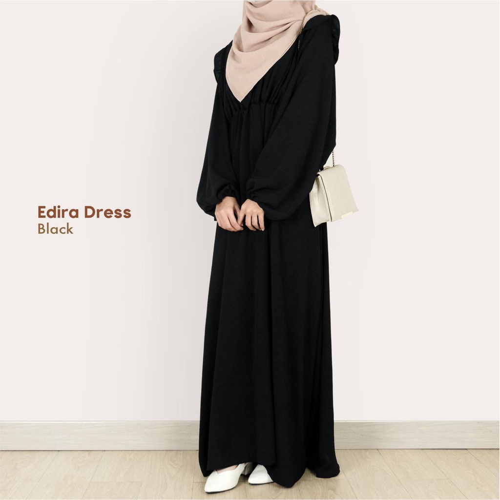 Mininos Edira Dress Gamis Crinkle Syari Remaja Muslimah Jumbo Oversize