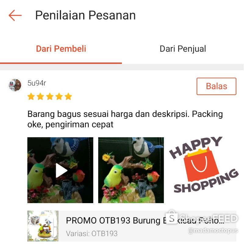 PROMO BRO1344 OTB193 OTB194 BRO1261 ​Burung Sangkar Berkicau Pohon Mainan Anak Hewan Binatang ZOOTOPIA