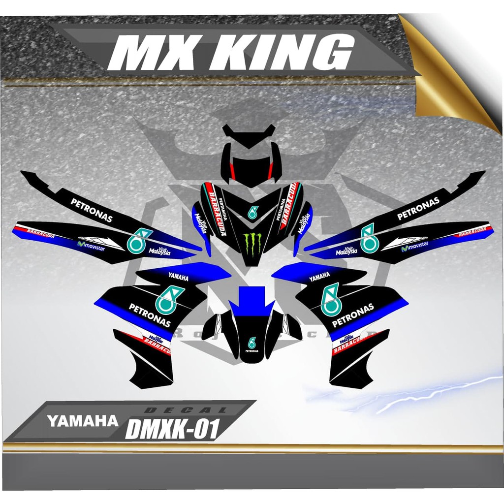 stiker motor mx king decal mx king decal motor mx king stiker mx king petronas DESAIN 01