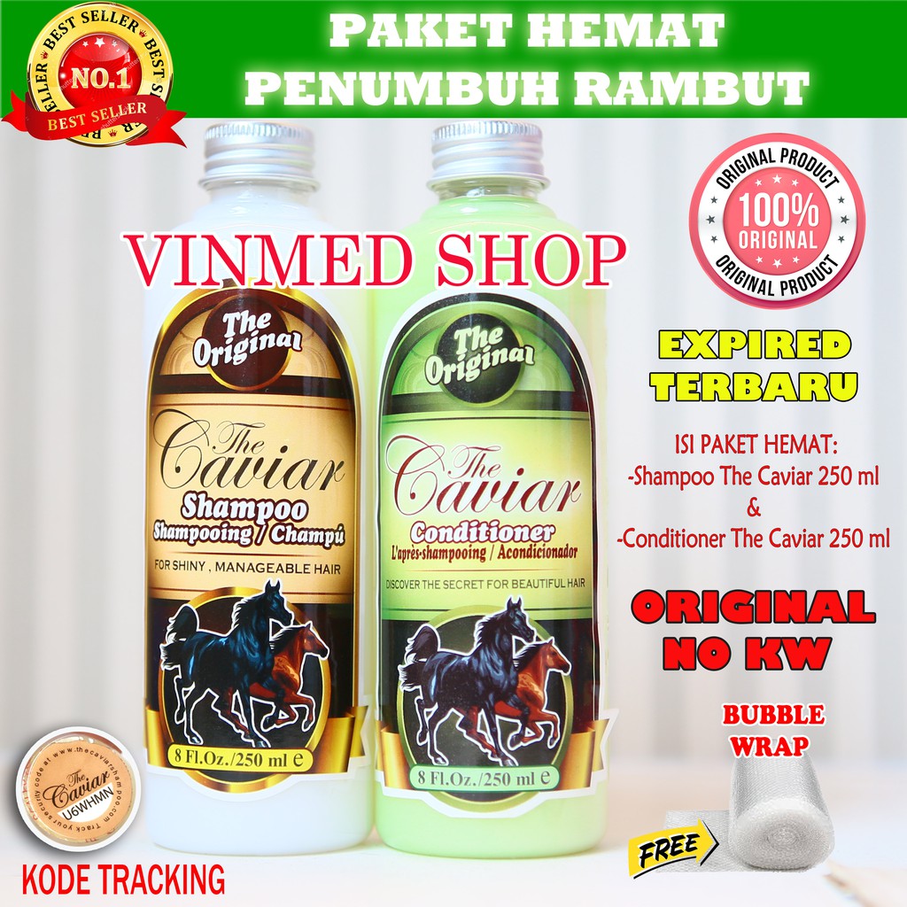 Shampo Kuda The Caviar Paket Shampo dan Conditioner BPOM ORIGINAL 100