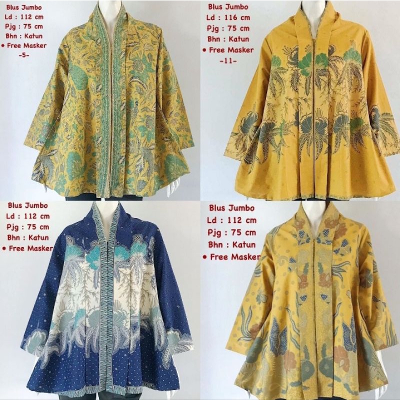Bebatikan Jogja Atasan Batik Wanita Big Size