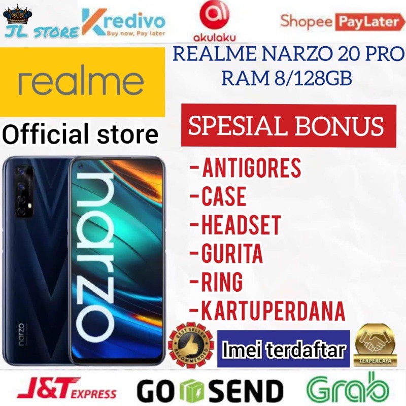 REALME NARZO 20 PRO RAM 8GB ROM 128GB GARANSI RESMI REALME INDONESIA