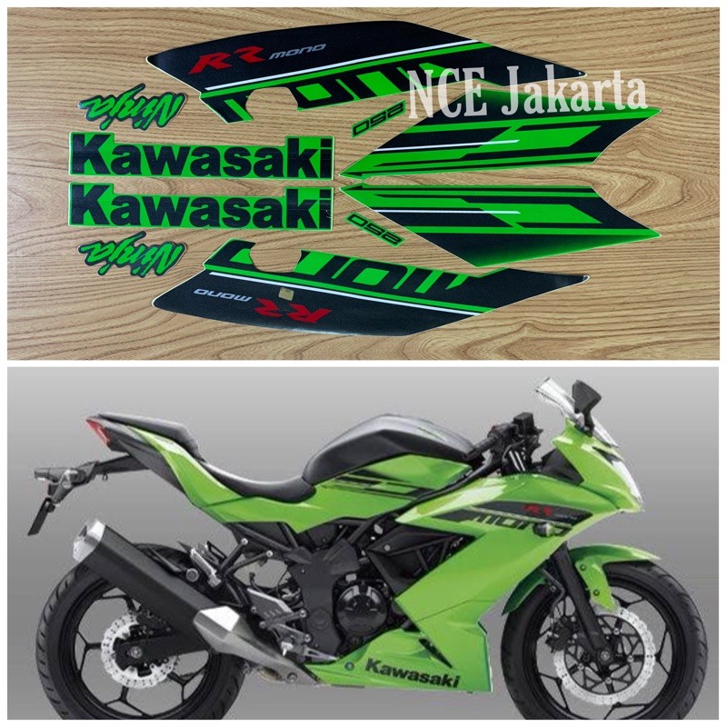 STIKER STRIPING NINJA RR 250 MONO HIJAU