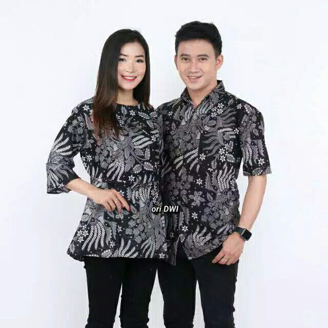 Batik Couple Pria Wanita Motif Ukel Warna