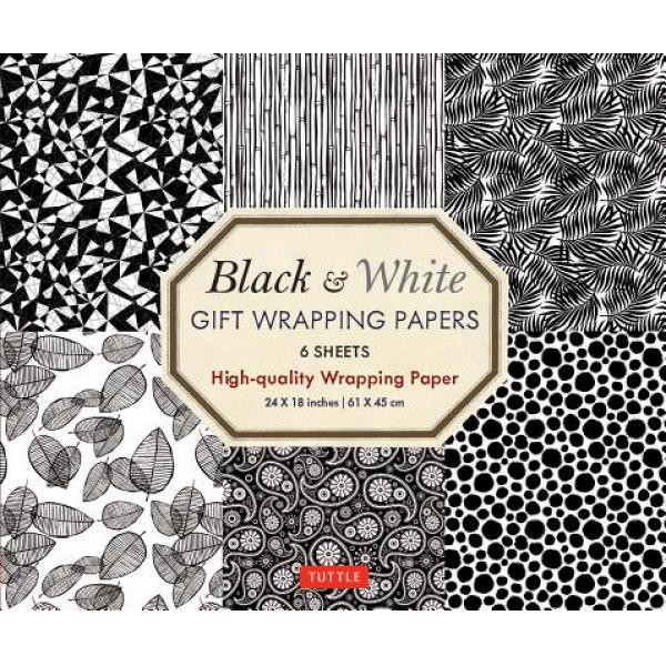 

Black & White Gift Wrapping Papers: 6 Sheets of High-Quality - 9780804851169 - Buku Ori Periplus