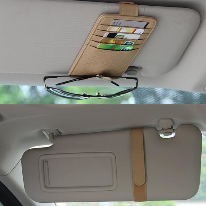 New Car Pen Holder Card Case Organizer Kacamata Kantong Tas Penyimpanan Aksesoris Mobil