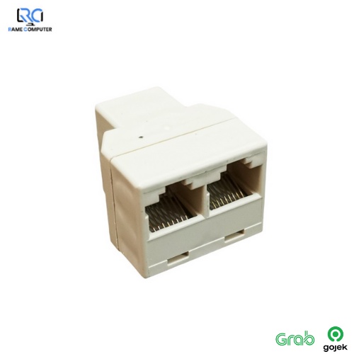 Barrel RJ45 Double 1-2 Connector Barel Cabang RJ45 Sambungan LAN