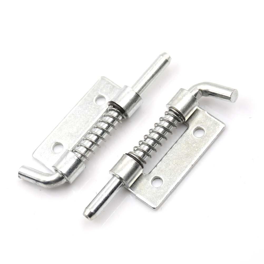 5 PCS Fixed Type Spring Loaded Barrel Bolt Latch Silver Tone