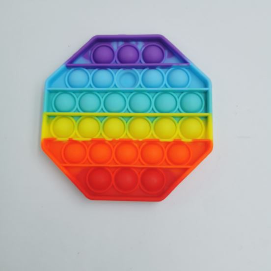 COD RAB Pop It Murah Mainan Sensorik Pereda Stress/Fidget Pop Its Square Rainbow Multicolor Foxmind-RAINBOW OCTAGON